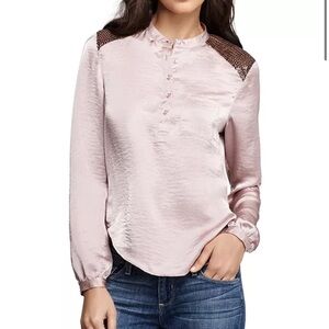 Joe's Collection Milly Top with Sequins Button Up Size Small